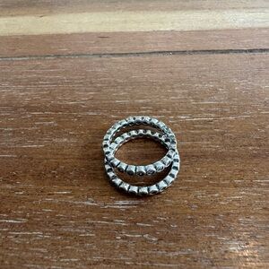 Pandora Silver Stacked Rings